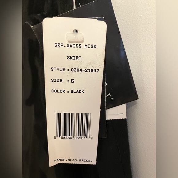 Finity Studio Wrap Front Skirt Black New Womens size 6 secretary classic mobwife - Picture 5 of 10